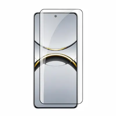 Set od 2 zaštitna kaljena stakla kompatibilna s OPPO FindX5 — zakrivljeni rub, visok aluminijski elektropremaz, crni rub