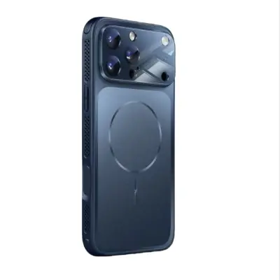 Magnetna maskica kompatibilna s iPhone 17 Pro Max - PC i staklo, zaštita objektiva Corning staklom, odvođenje topline