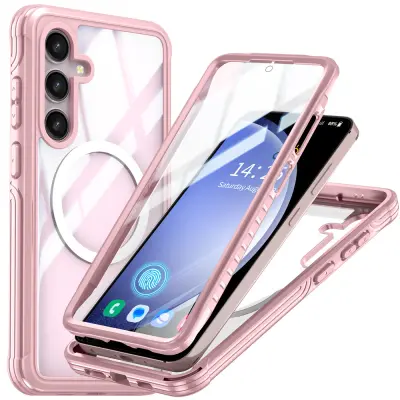 Zaštitna maska otporna na padove i ogrebotine za Samsung Galaxy S24 seriju Ružičasta