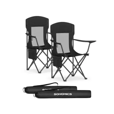 Set za kampiranje, 2 komada, 51,5x86,5x97 cm, crna