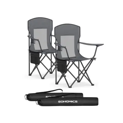 Set za kampiranje, 2 komada, 51,5x86,5x97 cm, siva