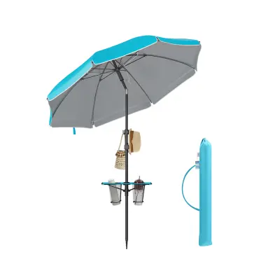 Plažni suncobran 160 cm plavi