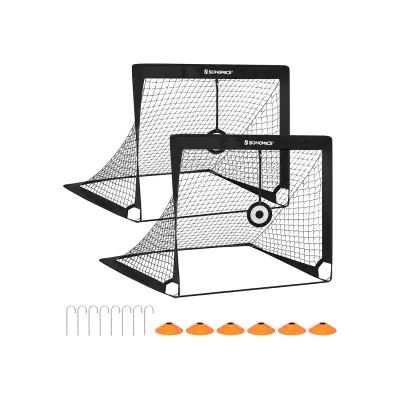Set nogometnih golova 2 komada 120x91x91 cm Crna