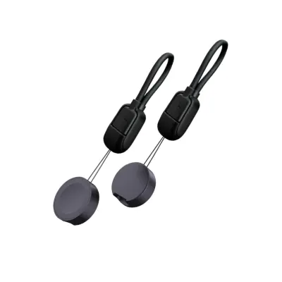 Prijenosni punjač za Apple Watch s odvojivim kabelom, PC+ABS jak Black