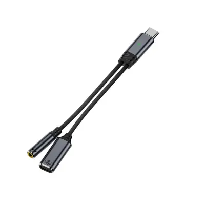 Type-C na 3,5mm adapter s 100W PD i DAC-om, aluminijsko kućište Gray