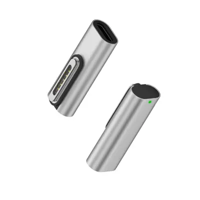 Type-C ženski na MagSafe 3 adapter – 140W kutni aluminij