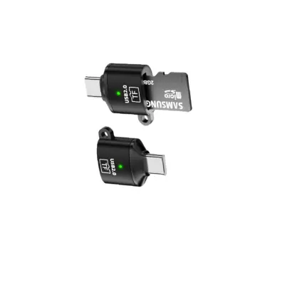 Type-C na TF adapter (2 kom) – USB-C OTG microSD čitač, 480mbps Black