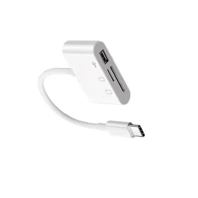Type-C čitač kartica SD+TF+USB 3-u-1, brzi prijenos, 2 kom