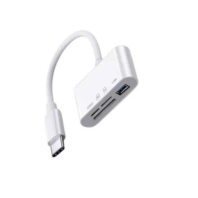 USB-C 4-u-1 adapter s SD/TF/USB-A i punjenjem 9V/2A