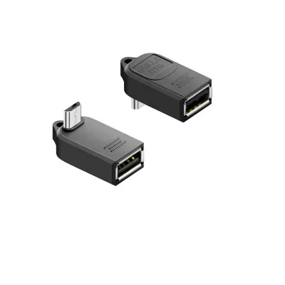 USB A ženski na Micro B muški OTG kutni adapter, 4 kom, privjesak