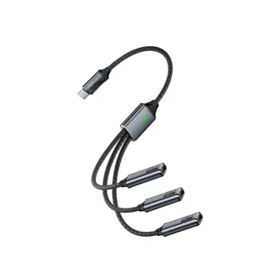 Type-C 3-u-1 adapter kabel, aluminijsko opletenje, OTG hub za uređaje