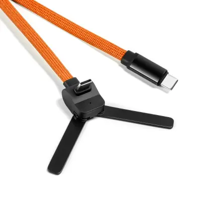 OTG i Type-C opleteni kabel s postoljem od cinka — 60W, 3A Orange