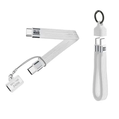 Punopravni 240W FPC ravni USB-C kabel i produžni adapter White
