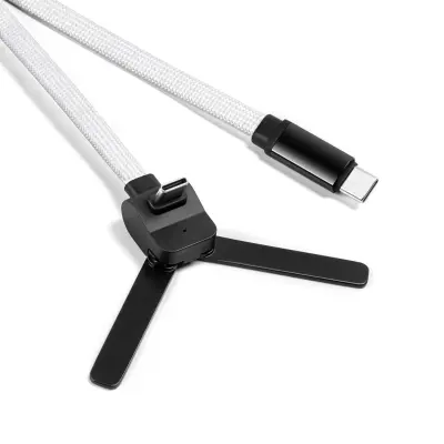 OTG i Type-C opleteni kabel s postoljem od cinka — 60W, 3A Silver
