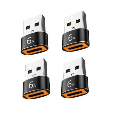 USB-C na USB-A adapter 4-pack, aluminij, PD 6A brzo punjenje