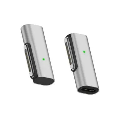 Type-C ženski na MagSafe 3 adapter, desni kut, 140W PD, aluminij