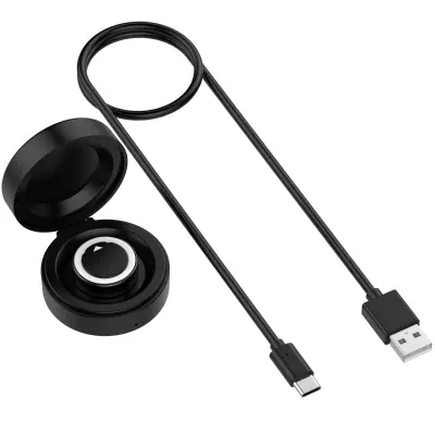 Kućište za punjenje za OURA Ring Gen 4 — kompatibilno s OURA Ring, probe-interface 5V, kompaktno crno kućište ABS+TPE