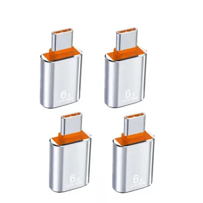 Type-C na USB 3.1 OTG adapter 6A 4-pack, aluminij, brzi prijenos Silver