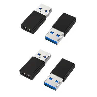 Adapter Type-C ženski na USB-A muški 3.0 4-pack, 5Gbps Black