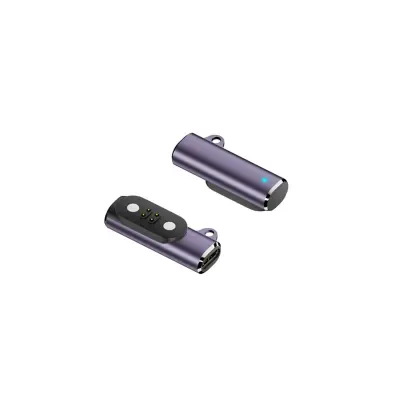 Magnetni adapter za punjenje kompatibilan s MOJO2 kostno-provodnim slušalicama, 4PIN aluminijska legura, brzi priključak (2 kom) Ljubičasta