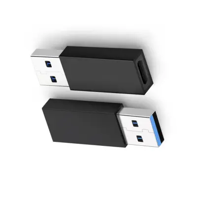 Adapter USB-C (ženski) na USB 3.0 4-kom, aluminij, PD brzo punjenje Black