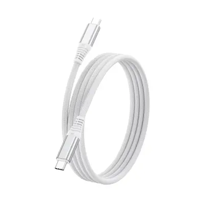 240W USB-C na USB-C kabel za brzo punjenje za telefone, prijenosna računala i više Bijela