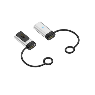 Set od 2 Type-C magnetna adaptera za punjenje kompatibilan s Xiaomi Mi Band 8\/9\/10 i Redmi Watch 4\/5 Srebrna