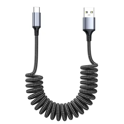 Opružni uvlačivi podatkovni kabel USB-A na USB-C, 2m