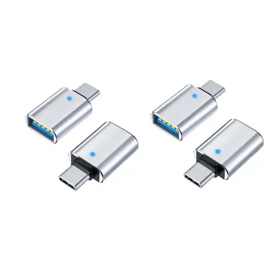 Type-C OTG adapter s LED indikatorom - USB 3.0, 5Gbps, 4 kom Silver