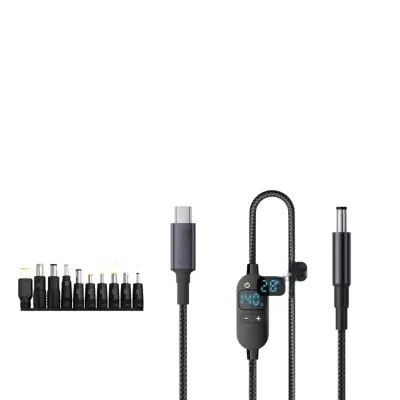 Višenamjenski USB-C na DC kabel s digitalnim zaslonom, 140W PD3.1
