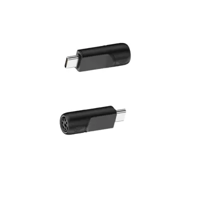 PS2 na Type-C adapter (2 kom) - Type-C muški na PS2 ženski konverter za PS2 tipkovnice i miševe, ABS crni