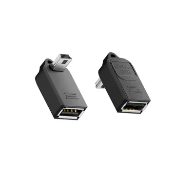 Kutni Mini USB OTG adapter muški na USB-A ženski, 4 kom, 480Mbps, privjesak