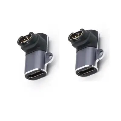 Adapter Lightning (ženski) za Garmin sat — vertikalno savijen, 2 komada — punjenje Lightning kabelom
