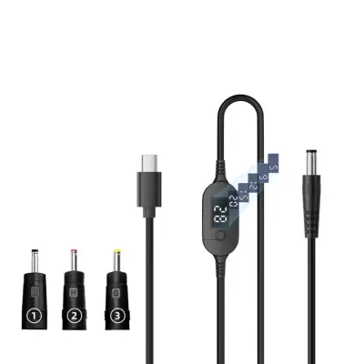 Digitalni USB-C na DC 5.5x2.5mm kabel 1 m s podesivim naponom 140W