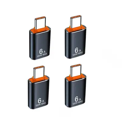 Type-C na USB 3.1 OTG adapter 6A 4-pack, aluminij, brzi prijenos Black