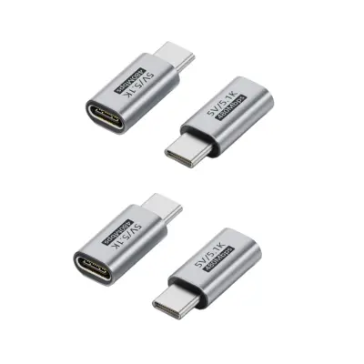 Set od 4 5.1K USB-C adaptera - aluminij i PVC, za 5V uređaje