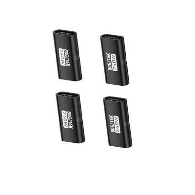 Adapter Type-C ženski na ženski 4-kom — 240W, 80Gbps, 16K Black