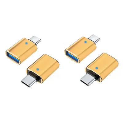 Type-C OTG adapter s LED indikatorom - USB 3.0, 5Gbps, 4 kom Gold