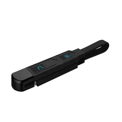 Pametni kabel s digitalnim zaslonom 4-u-1, 65W PD, kompaktni EDC Black
