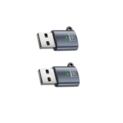 USB na TF adapter (2 kom) – OTG brzo čitanje, USB2.0, aluminij+PVC dizajn DarkGrey