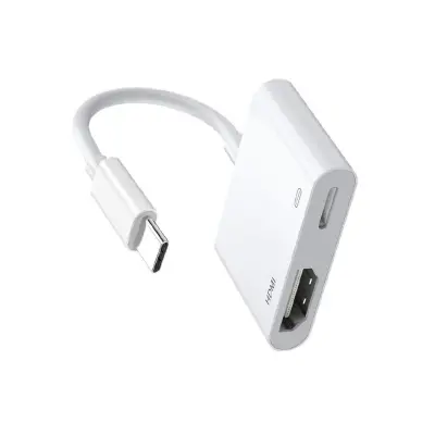 Type-C na HDMI i brzopunjanje 2-u-1 AV adapter, SD/TF čitač, 4K@60Hz