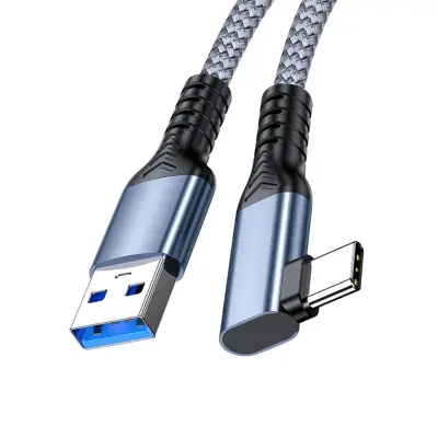 USB 3.2 na USB-C kabel — 10Gbps, 60W punjenje, 90° kut