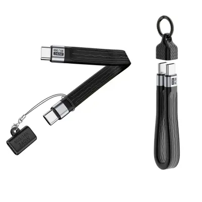Punopravni 240W FPC ravni USB-C kabel i produžni adapter Black