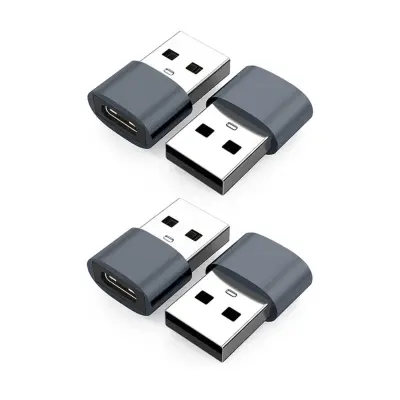 USB na USB-C adapter 4-kom – Type-C ženski na USB-A muški Gray