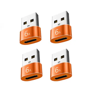 Adapter USB-C na USB-A (ženski) 4 kom, aluminij, PD 6A brzo punjenje
