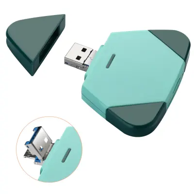 3-u-1 magnetni odvojivi čitač kartica za iPhone i iPad Green
