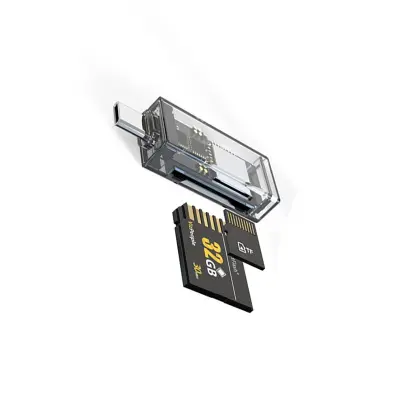 USB adapter Type-C za čitač dviju kartica (SD/TF) — prijenos 1 GB u 10 sekundi, kompatibilan s računalima i mobilnim uređajima