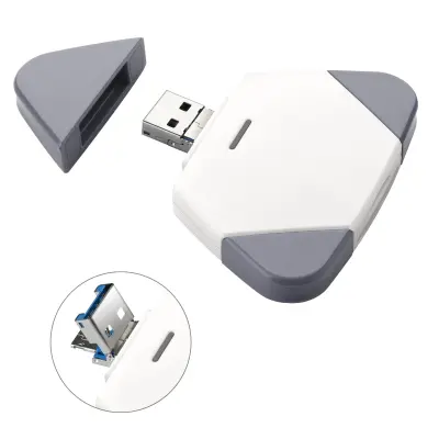 3-u-1 magnetni odvojivi čitač kartica za iPhone i iPad White