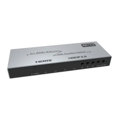 HDMI razdjelnik 4-u-1 multiviewer 4K 3840x2160 aluminij s IR