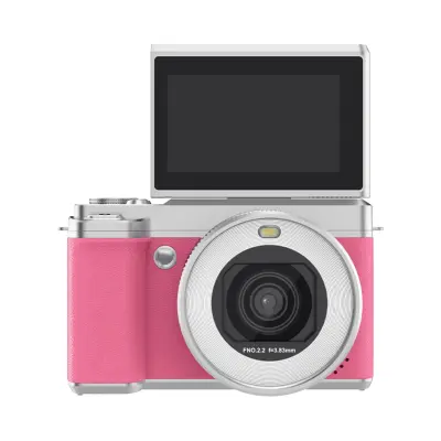 Digitalna kamera 80MP s dvostrukim objektivom i 180° zaslonom Pink